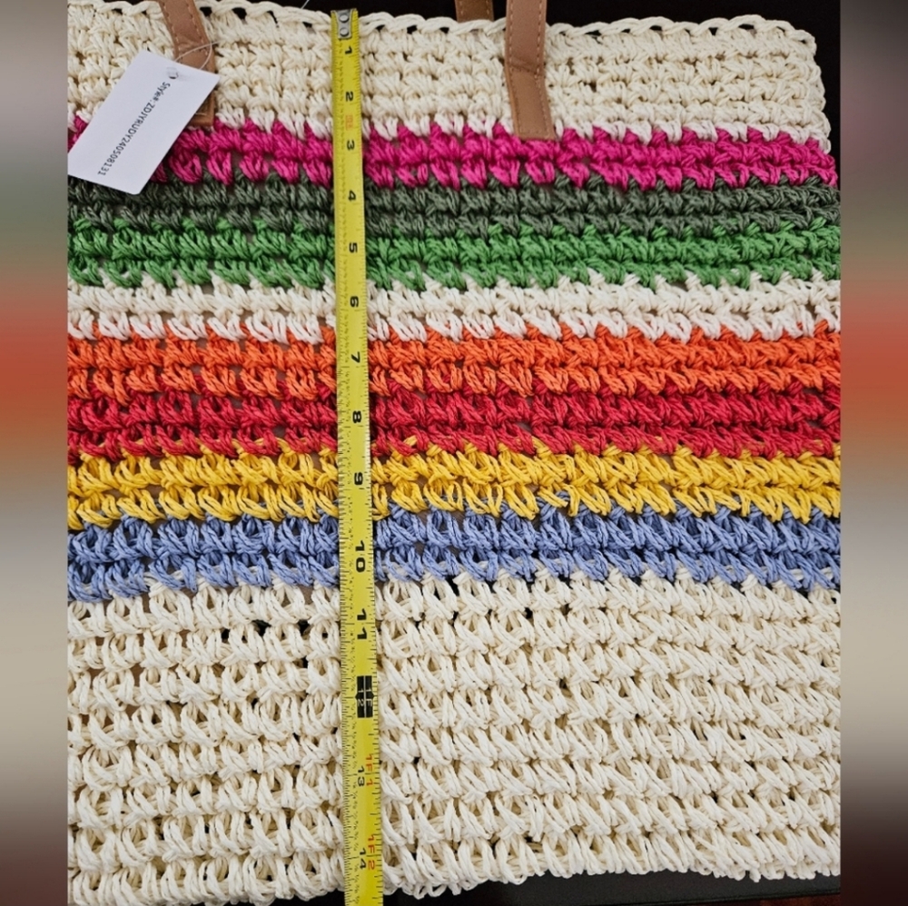 Colorful Striped Tote Bag - Picture 3 of 4